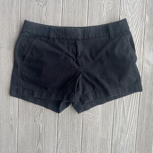 J.Crew Factory Womens Size 6 Black Chino Shorts 3.5" Inseam 100% Cotton